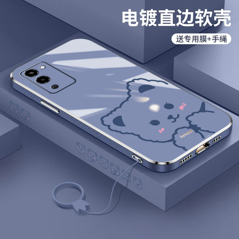 oppoa55手机壳oppoa5创意防摔a56保护套oppoa56电镀微笑小熊oppo