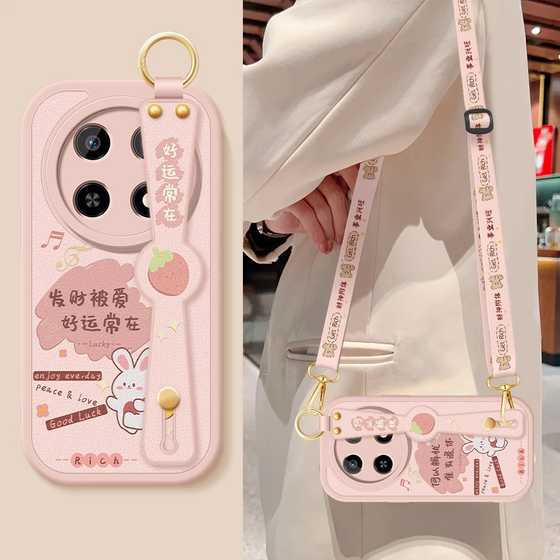 好运常在华为畅享70手机壳畅享70pro新款畅享70z小羊皮腕带保护套