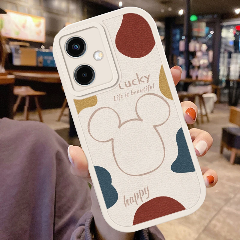 红米note12手机壳女note12turbo小羊皮幸运米奇小米新款Redmi极速