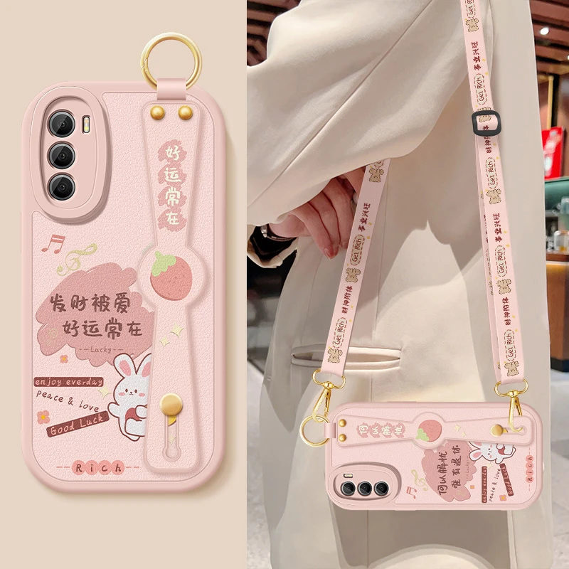 好运常在vivot2x手机壳新款t1小羊皮vivot1x斜跨腕带vivot2女软壳