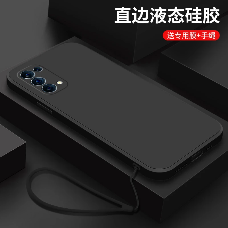 经典黑色opporeno5手机壳简约男新款硅胶Reno5K个性Reno5Pro+女5G