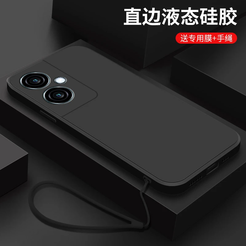 经典黑色oppok11x手机壳简约男创意K11新款液态硅胶5G纯色防摔女