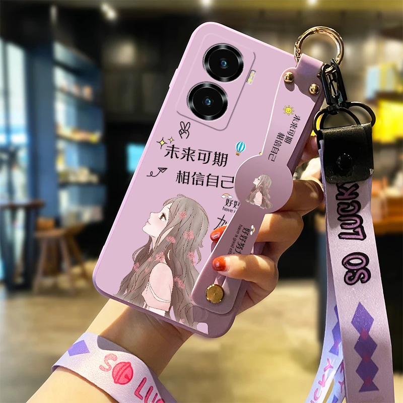 vivoy77手机壳新款VIVO未来可期斜挎腕带y77液态硅胶软全包高级支