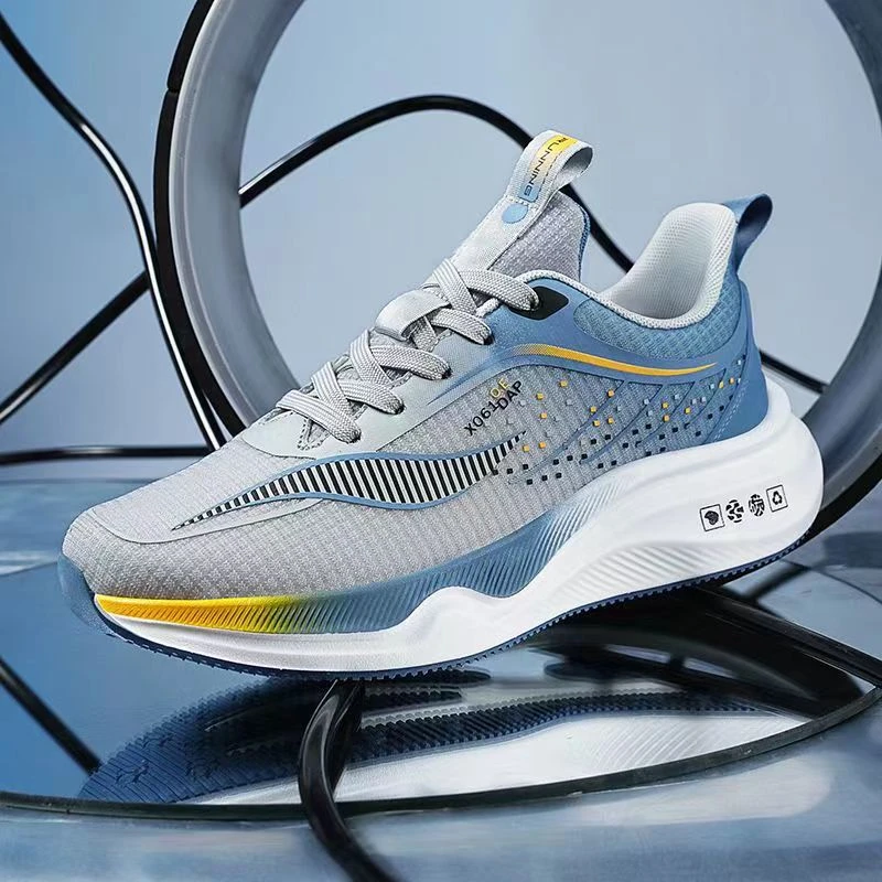 秋季新款网面透气跑步男鞋时尚百搭防滑鞋底学生户外潮流运动鞋