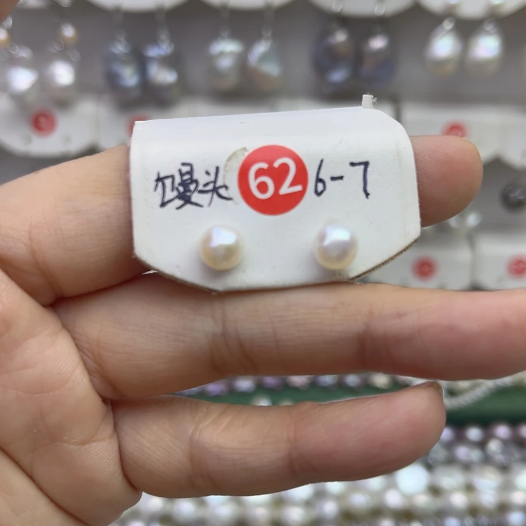淡水珍珠耳饰银S925镶嵌