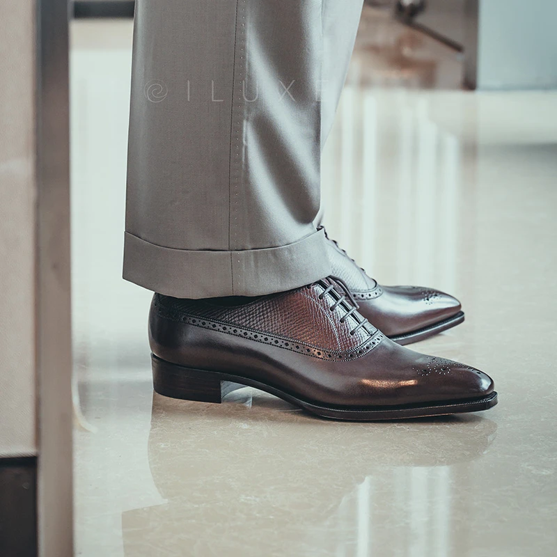 英国Gaziano&Girling固特异皮鞋 手工缝制Oxford牛津布洛克鞋Kent