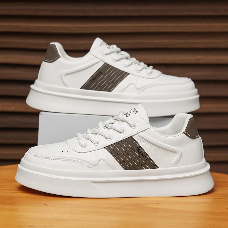 2024夏秋季休閑男透氣時尚小白鞋百搭運動男鞋青春潮流板鞋