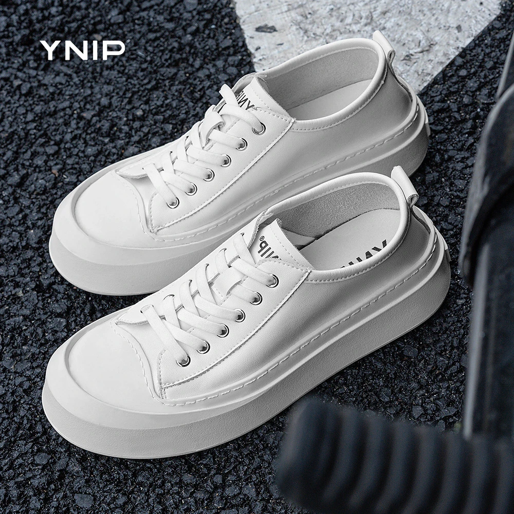 YNIP2024四季新款小白鞋休闲鞋百搭舒适平底鞋低帮运动时尚男鞋