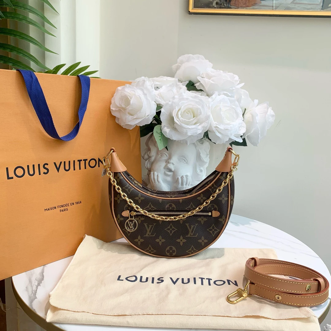99新 LouisVuitton/路易威登 御古屋/60635/月亮包 芯片 23年购入