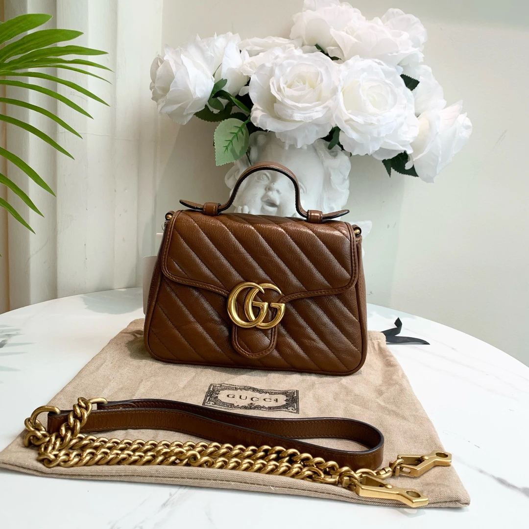 95新 GUCCI/古驰 御古屋/84792/小号 马蒙邮差包