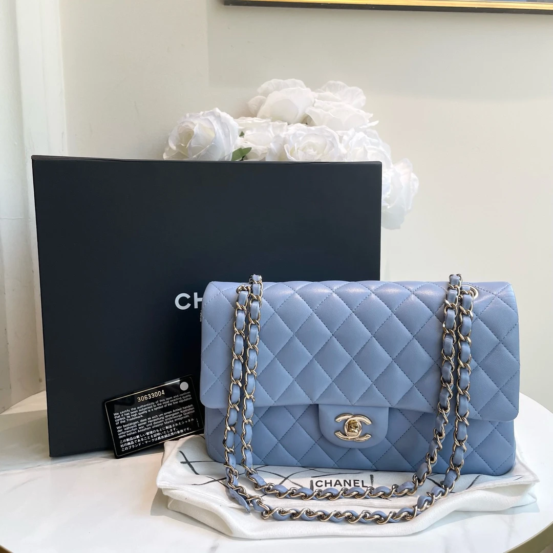 99新 Chanel/香奈儿 御古屋/87402/婴儿蓝cf中号 30开全套