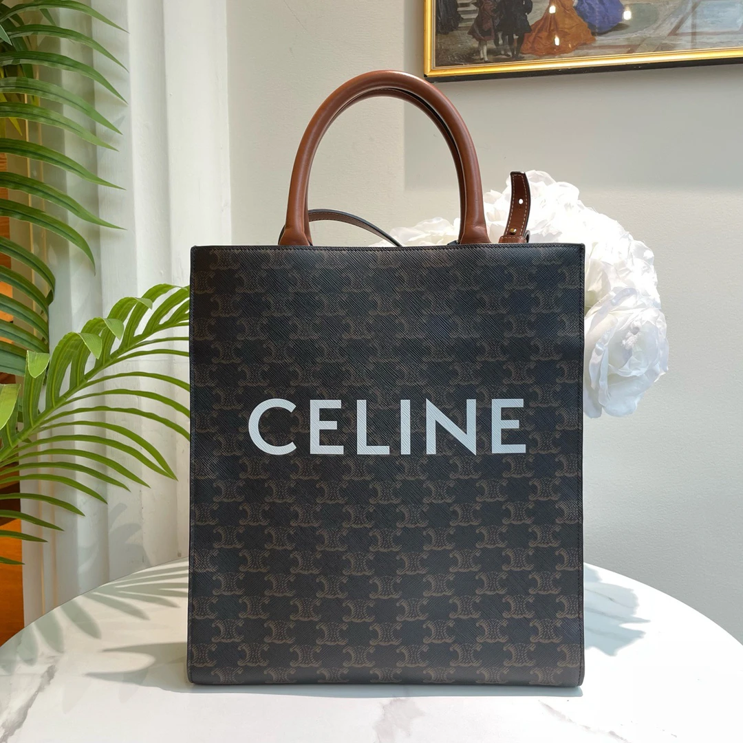 95新 Celine/思琳 御古屋/83863/老花琴谱托特斜挎包