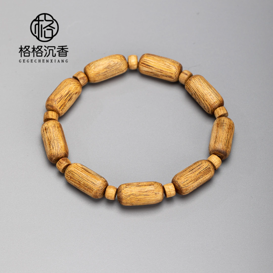 【天然野】芽庄软丝随型桶珠单圈手串030111664多样性发货沉香