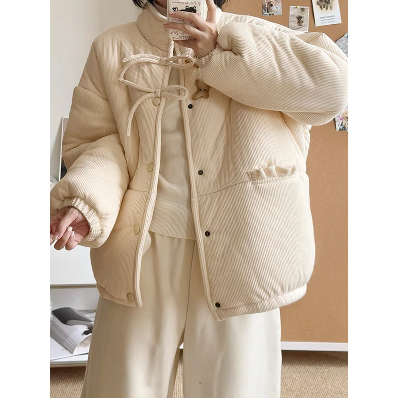 三层夹棉袄睡衣女冬季国风珊瑚绒加绒加厚新中式可外穿家居服套装