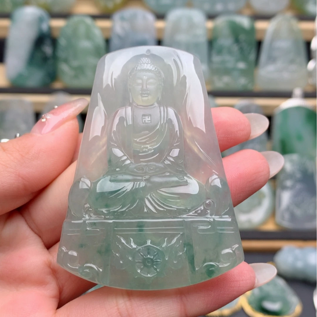 【闪购商品】翡翠颈饰未镶嵌开***妹