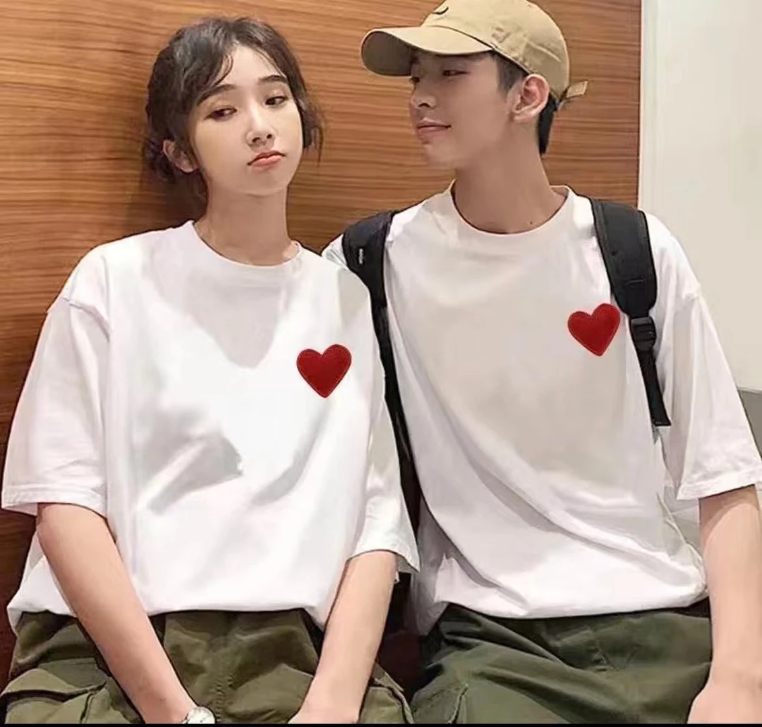 【粉丝福利】男女同款短亲子装情侣装短袖印花t恤百搭学生圆领半袖