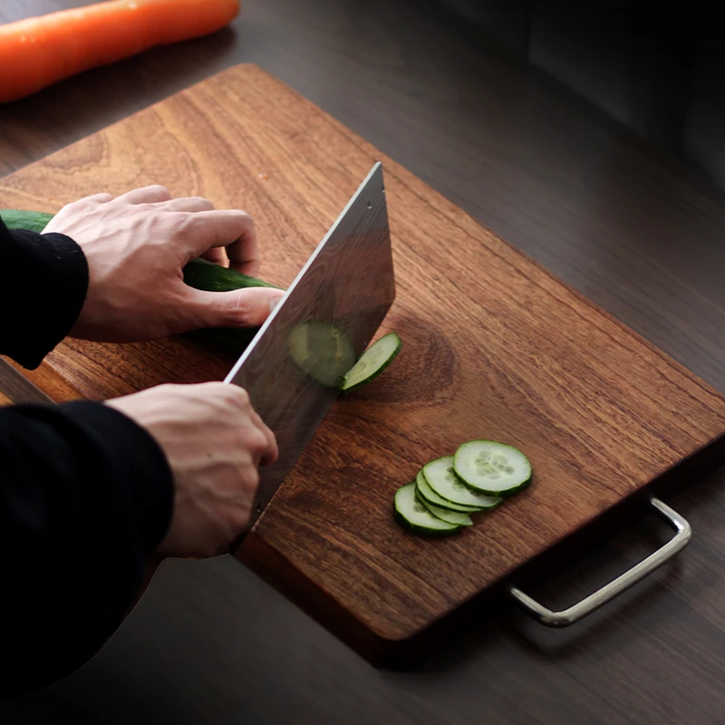 三思工房 乌檀木整木菜板家用实木砧板厨房防霉抗菌切菜板 加厚