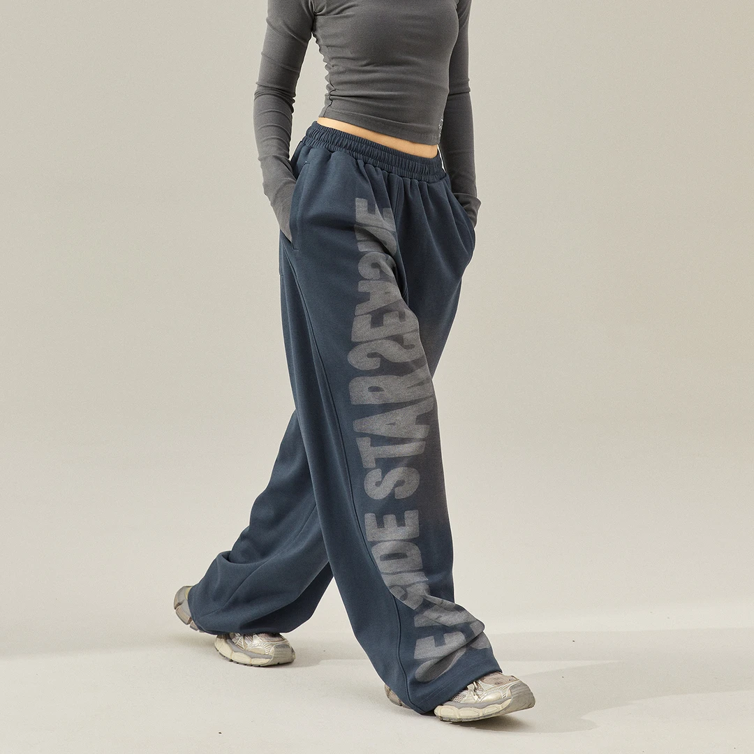 Seasidestar街舞潮牌新款束脚卫裤美式街头运动裤女爵士舞裤子