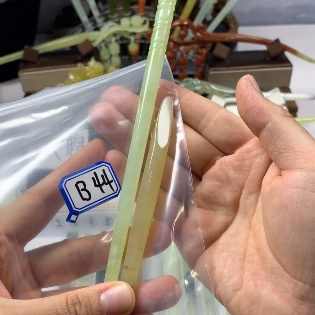 【闪购商品】蛇纹石玉发饰未镶嵌是**啊