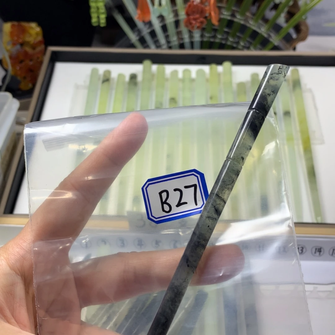 【闪购商品】蛇纹石玉发饰未镶嵌r****!