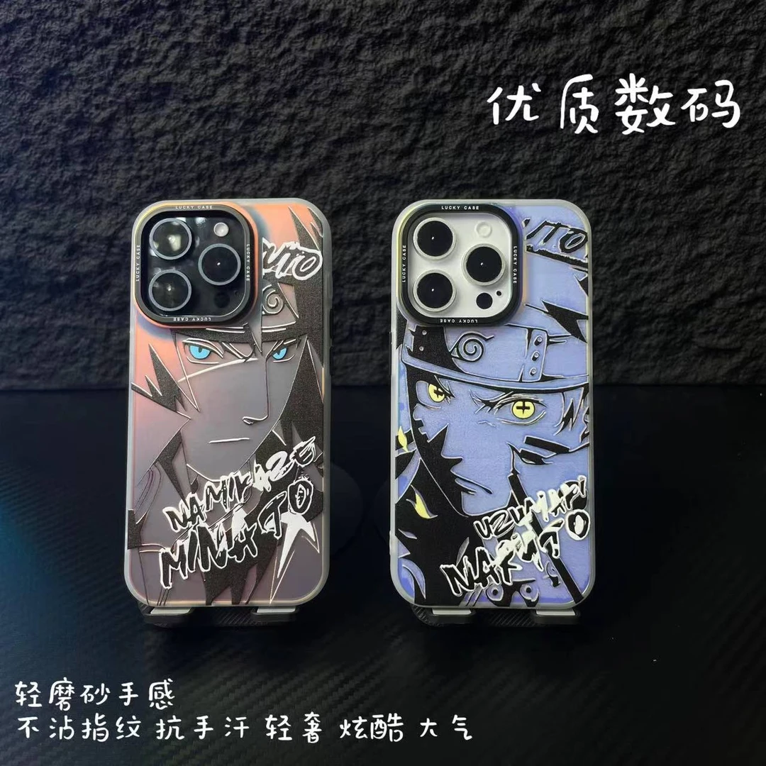 波风水门---IMD镭射火影卡通潮牌创意镜面男款适用苹果华为手机壳