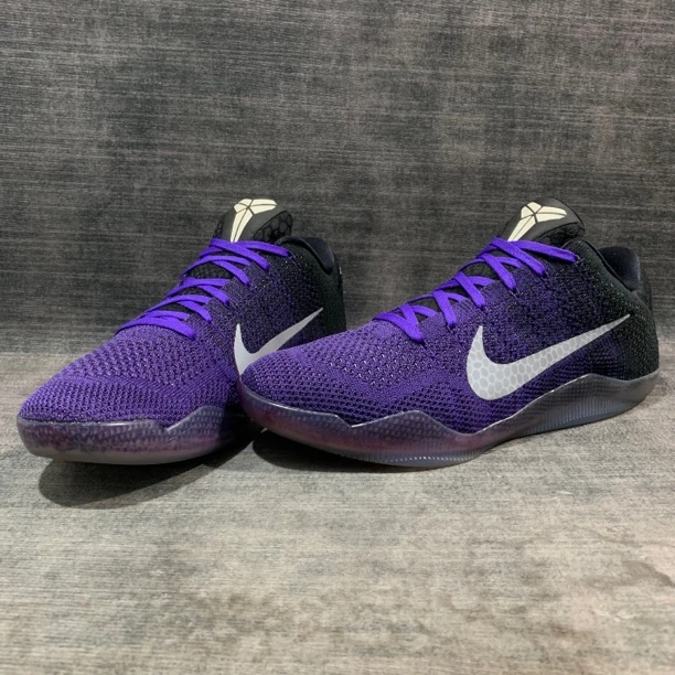 45码/科比11 Elite Low Eulogy Hyper Grape 湖人紫 9.9新 篮球鞋
