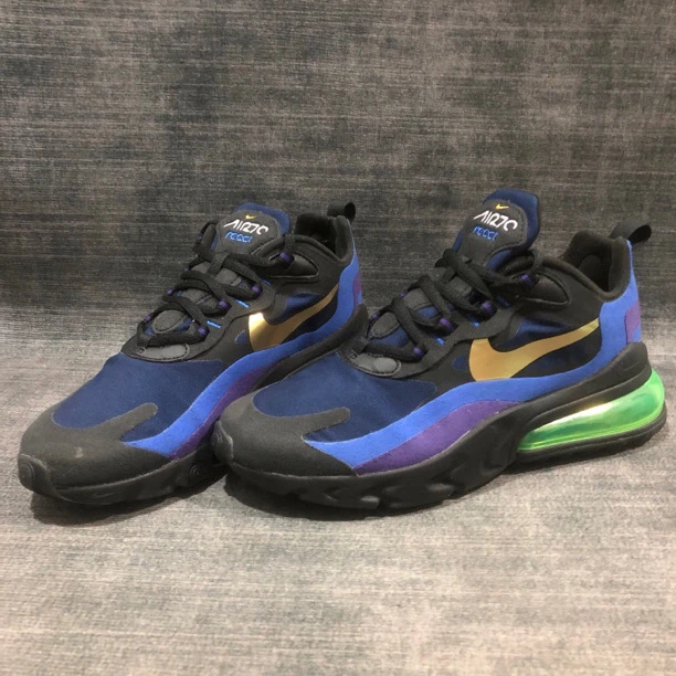 不刀42码/Air Max 270 React 皇家蓝 9.9新 气垫饱满  篮球鞋