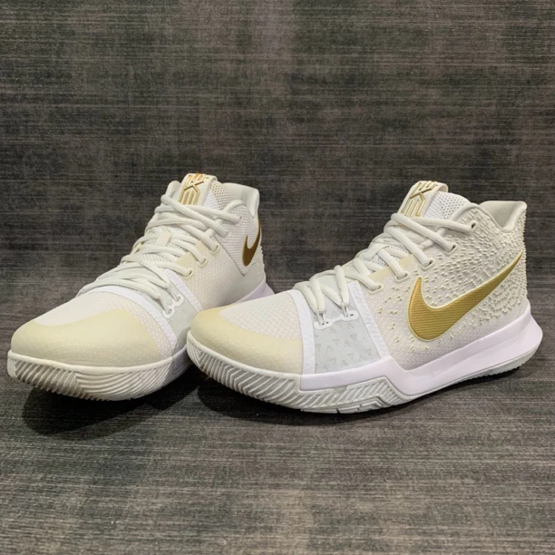 43码/欧文3 Final White Gold 白金总决赛限定 9.9新 气垫未踩开
