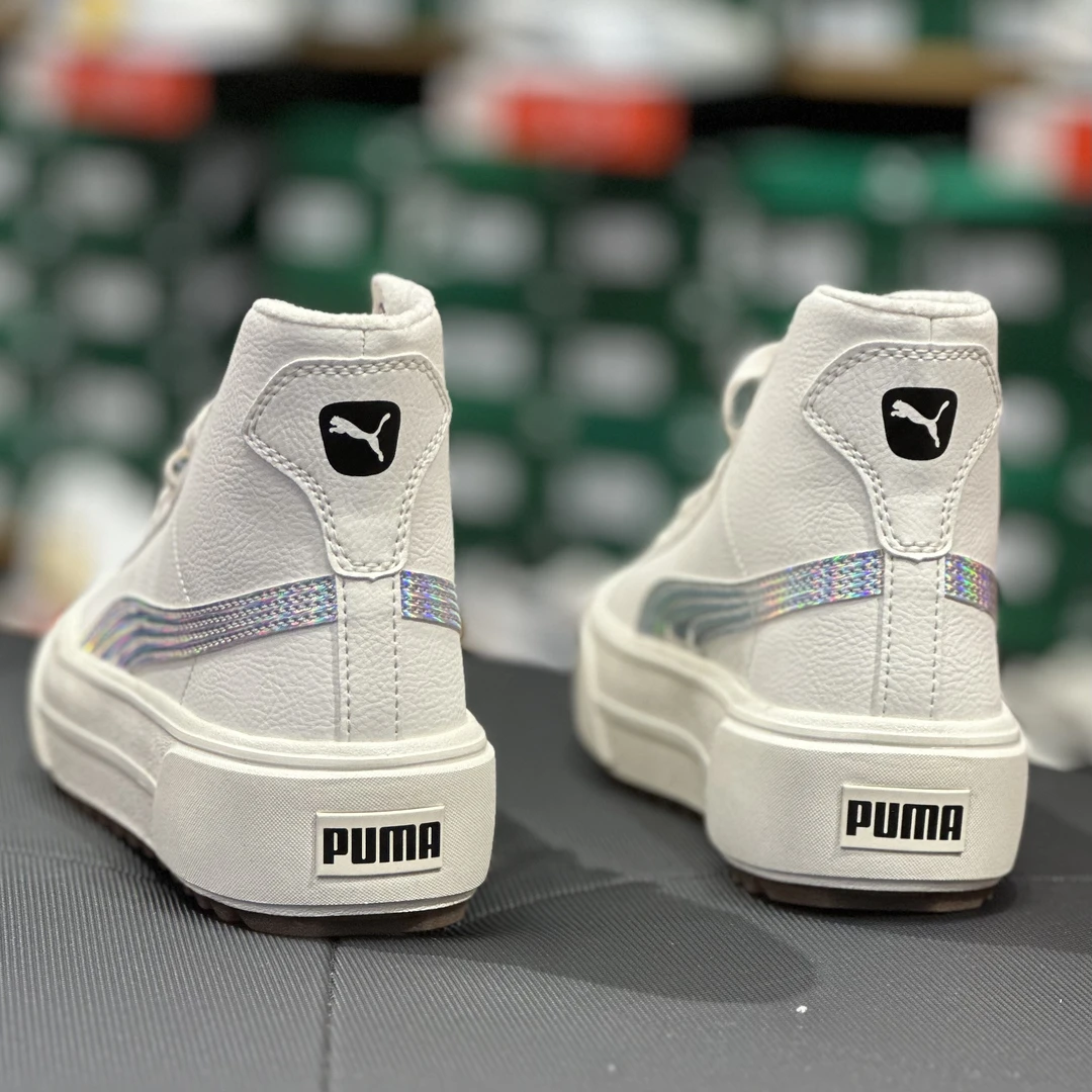 彪马/PUMA Kaia Mid Fur Iri女子中帮加绒厚底增高休闲板鞋385377