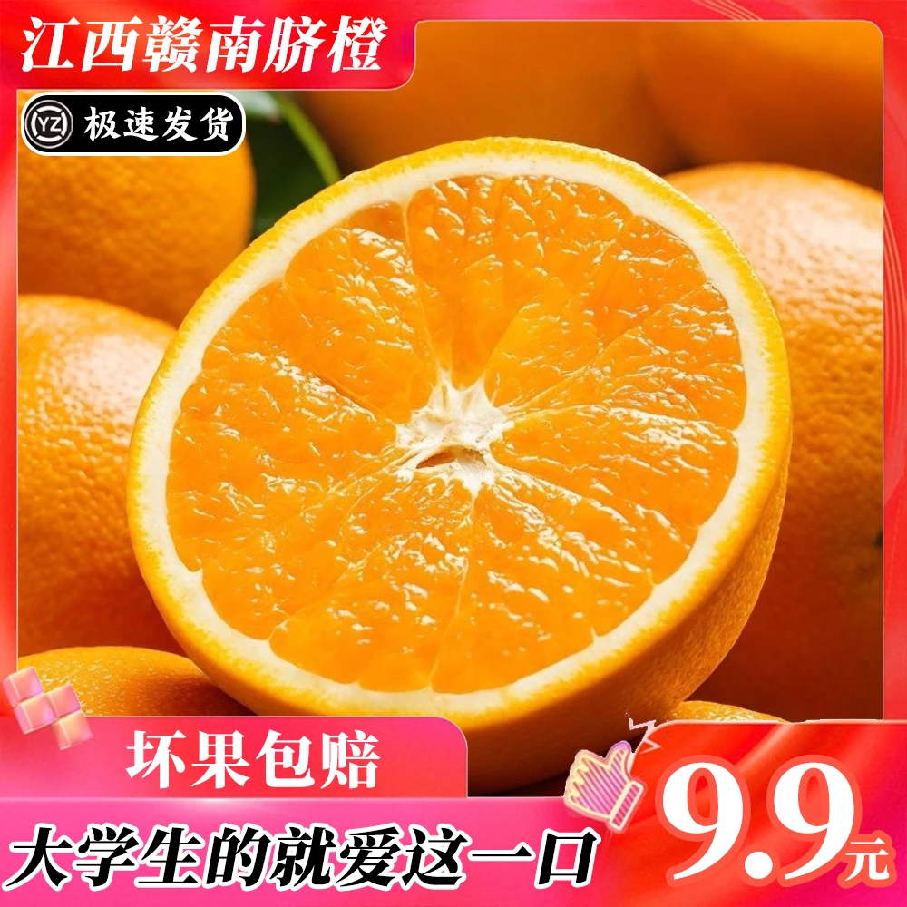 【正宗赣南脐橙】新鲜采摘脐橙果园基地直发产地直发5/9斤脆爽香