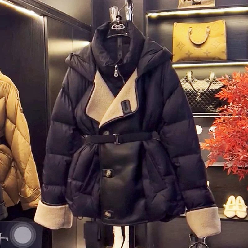 设计师款新春现货大码女棉衣连帽棉服外套时尚中长款2025冬季韩版