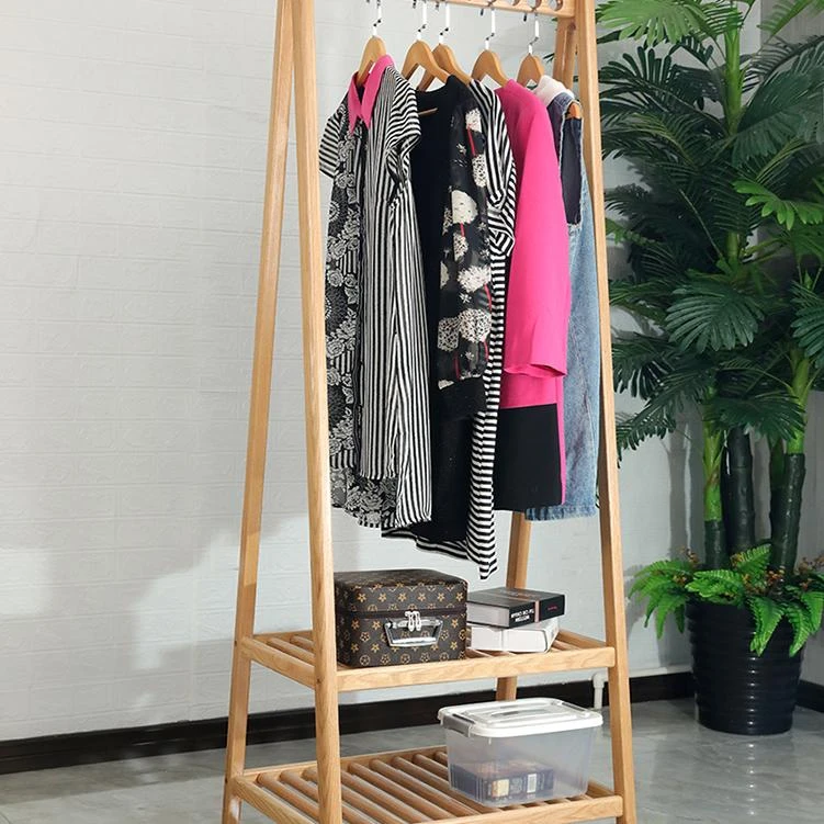 玲杰纯实木衣帽架北美红橡木挂衣架落地家用置物多功能木衣架简约