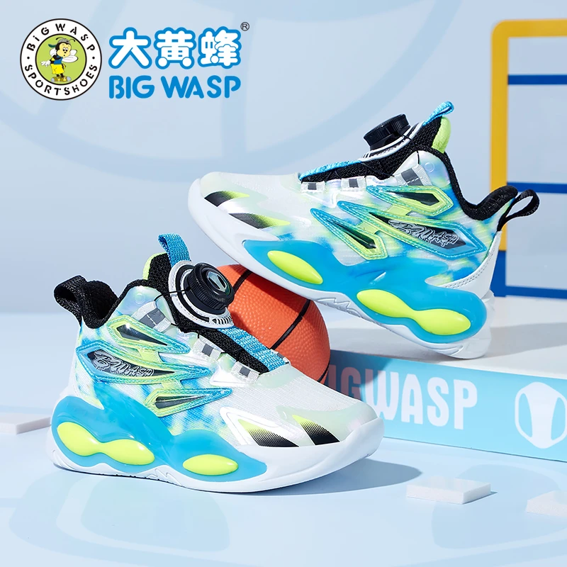 大黄蜂儿童鞋2025秋季新款时尚篮球鞋男女童运动跑步鞋13-16少年