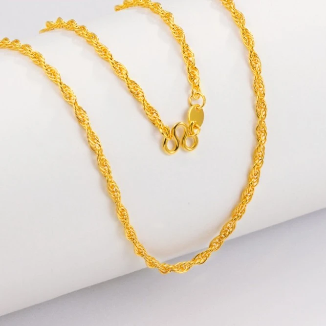 【高奢订制】素款麻花链百搭气质项链