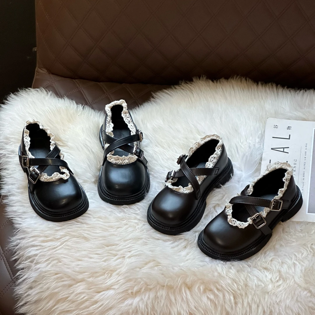 【法式浪漫】玛丽珍小皮鞋气质小众甜美复古公主鞋厚底女童