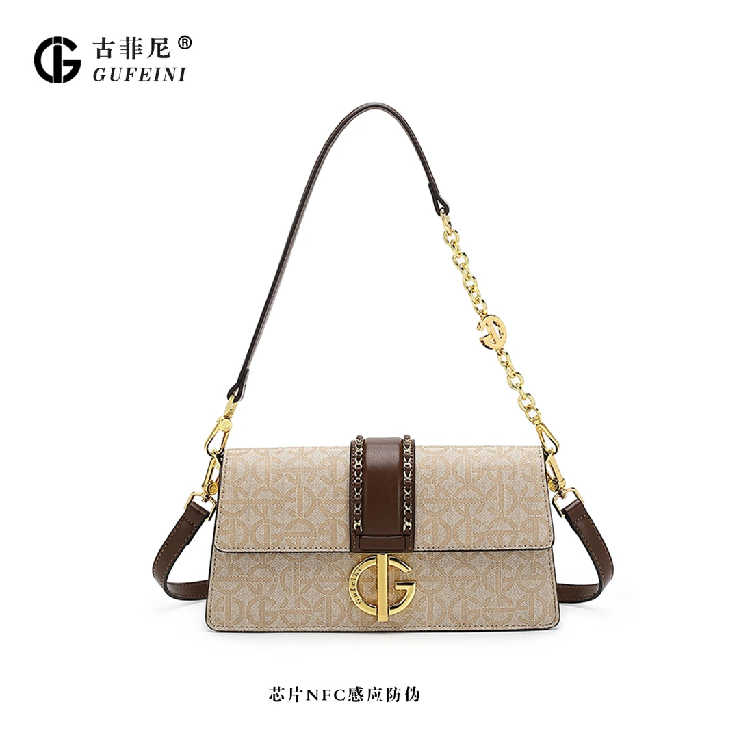 Gufeini/古菲尼女士春夏新款高级百搭信封包网红款单肩斜挎包9501