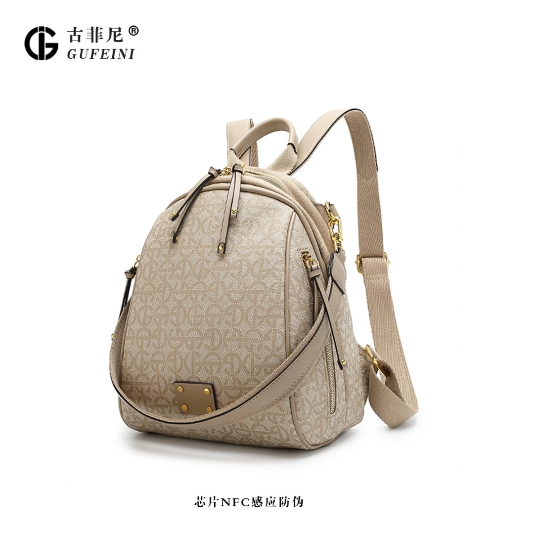 Gufeini/古菲尼女士新款背包时尚百搭爆款双肩包单肩斜挎包9335