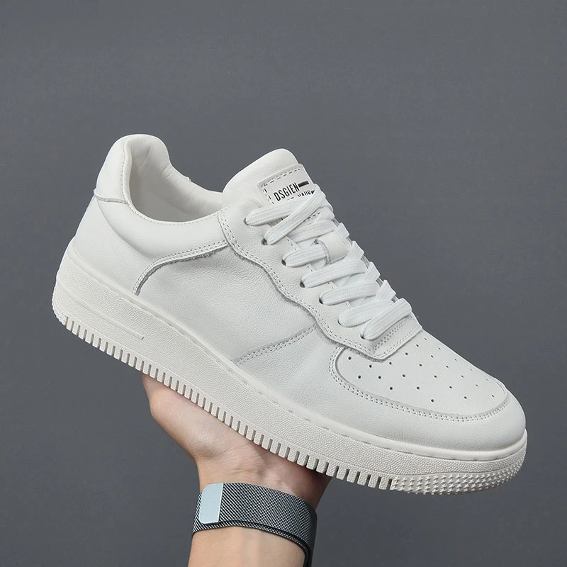 DEXIAO/德晓男鞋男士男款休闲鞋真皮学生小白鞋百搭小白鞋男款