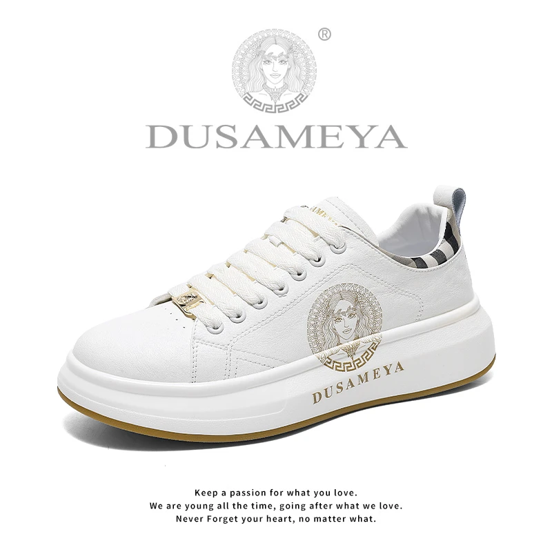 DUSAMEYA/杜莎米娅秋冬款潮流休闲增高鞋轻奢时尚百搭厚底情侣鞋