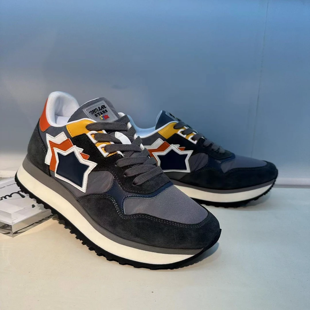 25年新款四季正品驰莎洛男士轻底柔软舒适休闲潮流百搭轻奢星星鞋