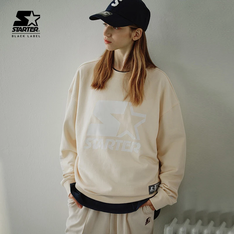 STARTER2022秋冬新款男女同款经典LOGO印花外套圆领卫衣STI1C1299