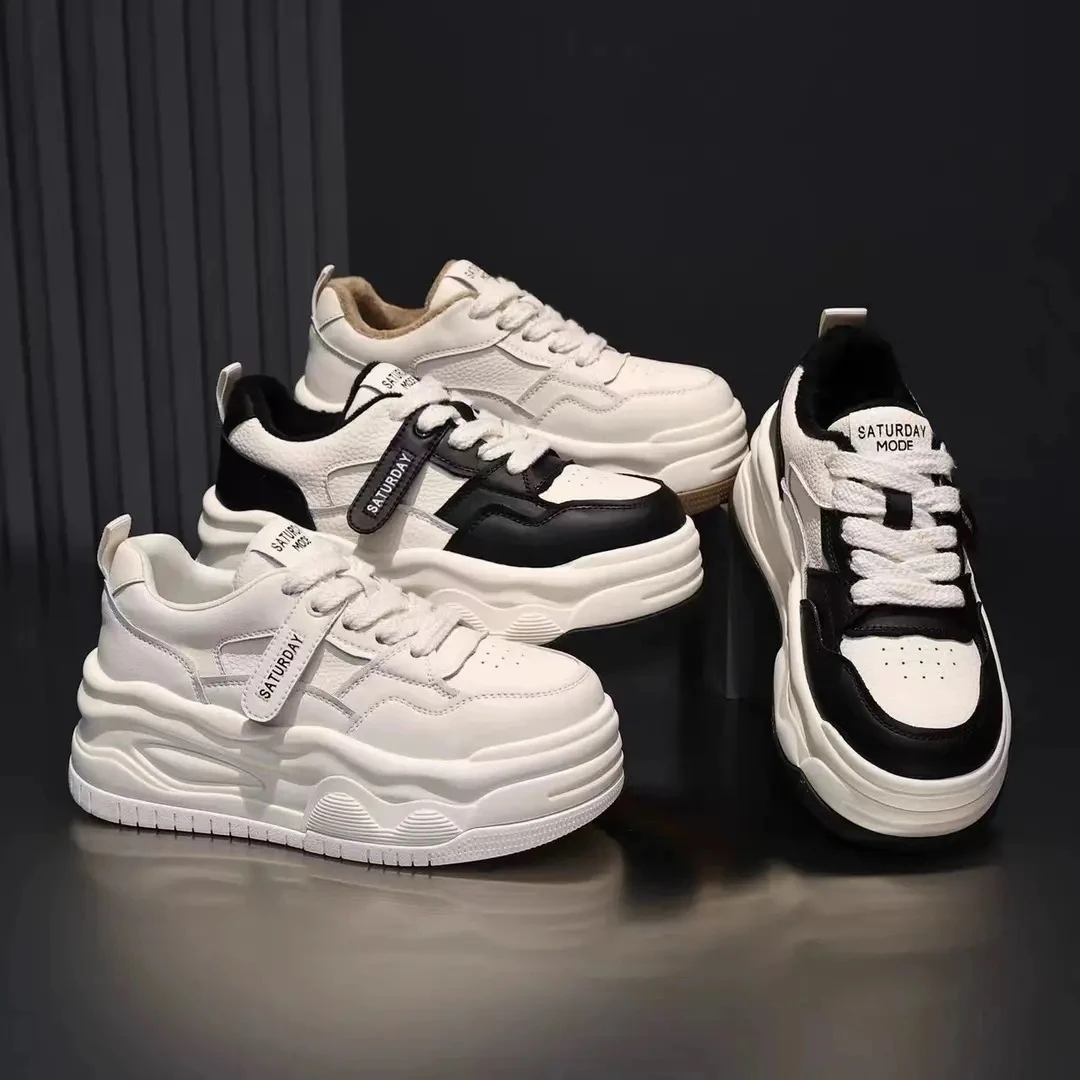 私魅2024春季新款厚底学生时尚小白鞋女(达人)