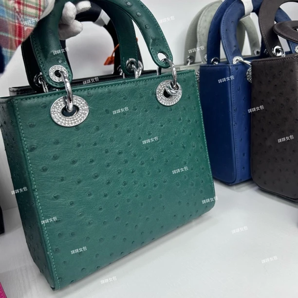 四格妃妃女包包包鸵鸟皮全手工制作