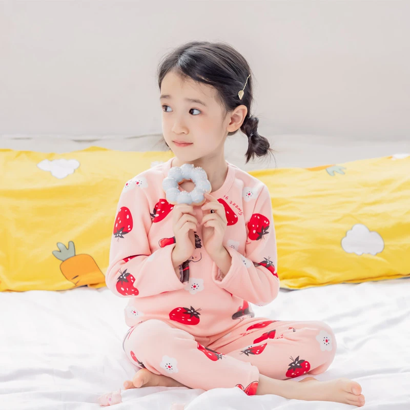 儿童韩版保暖内衣套装加绒加厚女童秋衣秋裤男宝宝保暖衣秋季冬款