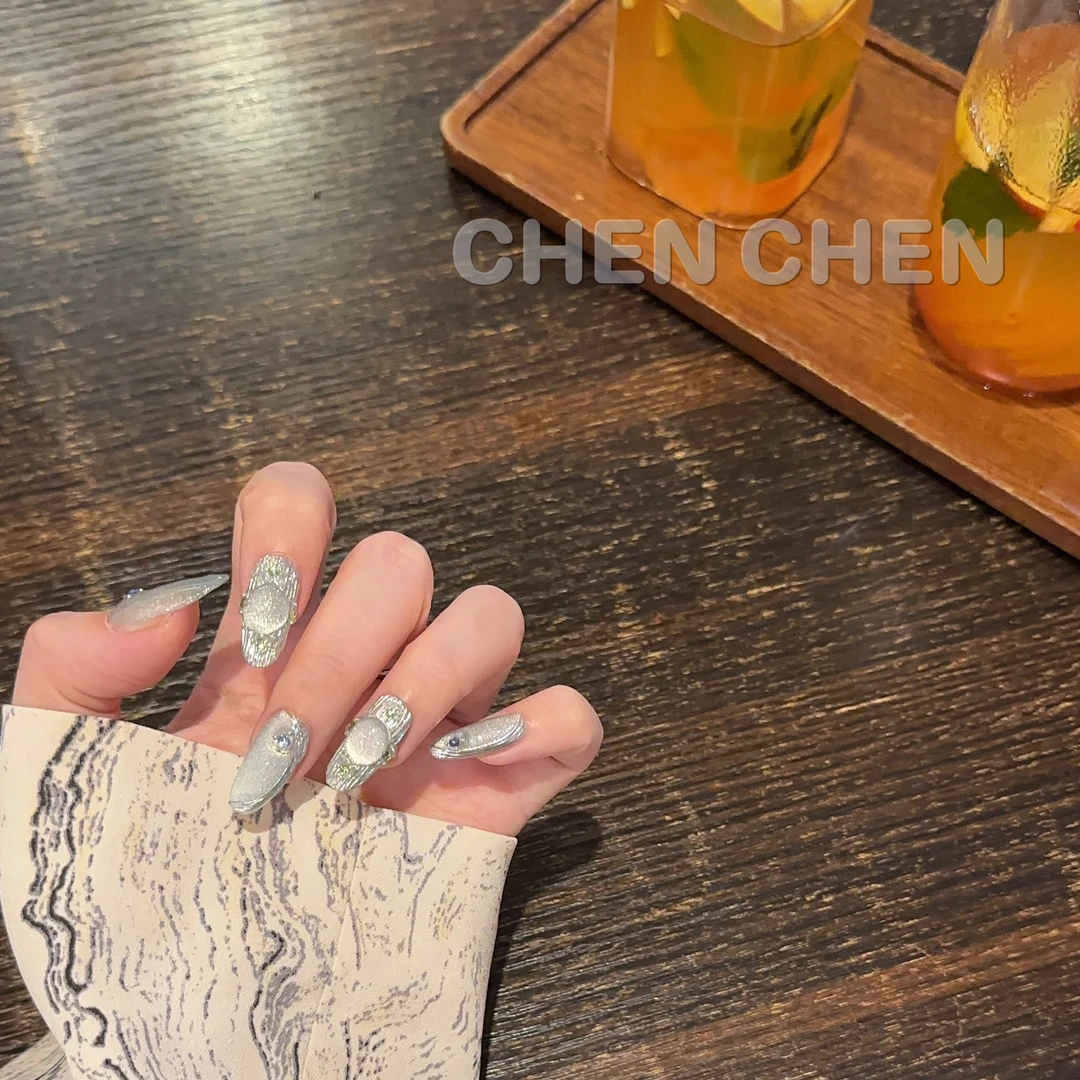 【薄荷曼波】（清仓）薄荷曼波色猫眼布契拉提显白美甲气质