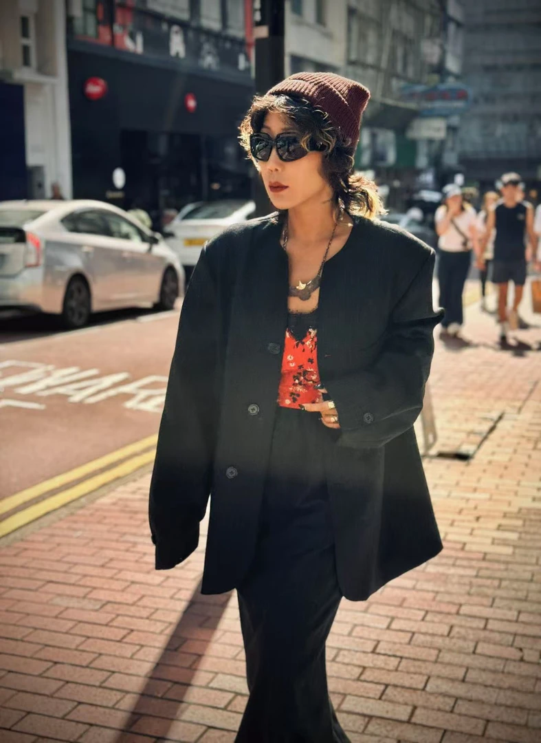 【Black Tiger】深灰超细条纹欧版高织小众阔版西服