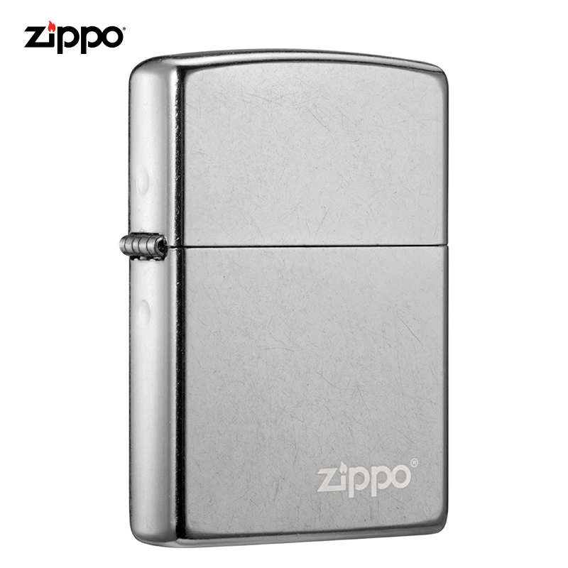 ZIPPO/之宝打火机207ZL花纱镀铬商标美版经典男士送礼MBJ1H1X1