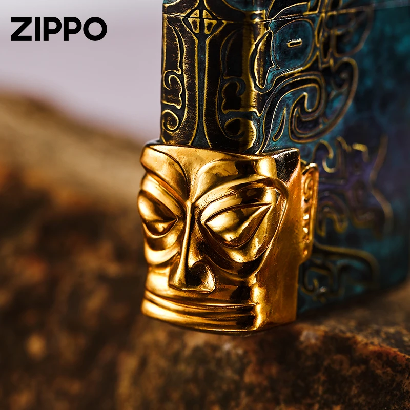 ZIPPO/之宝打火机三星堆做旧贴章男士原装送礼收藏DYJ1H1X1