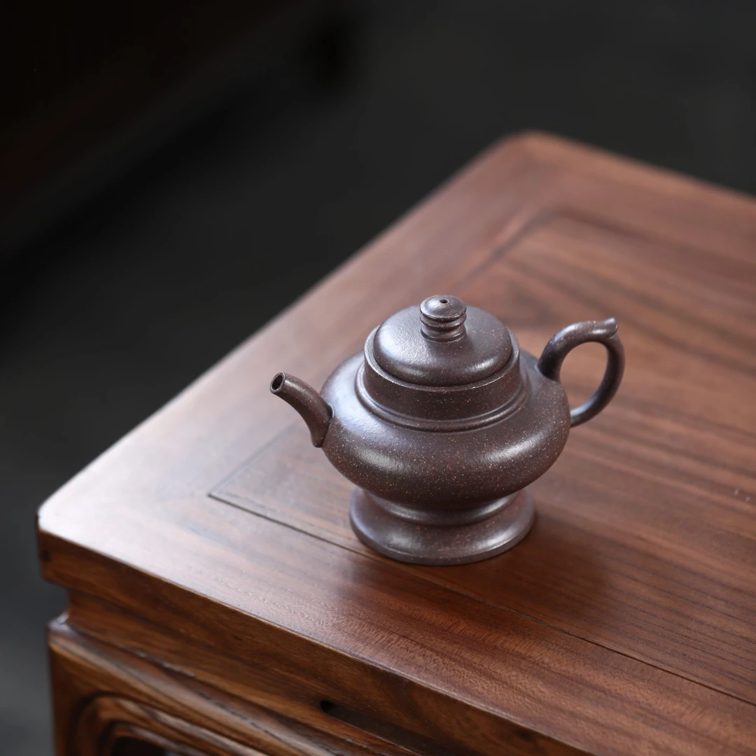 十竹斋 宜作物院  圆簠高壶 梨皮紫泥 180cc  张萍