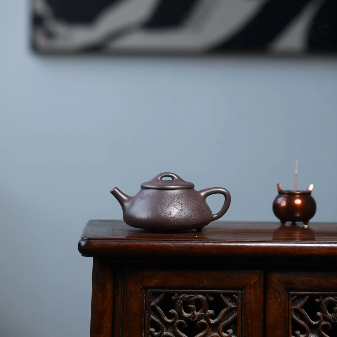 72十竹斋  宜作物院  天青泥士恒石瓢壶  180cc  陈飞